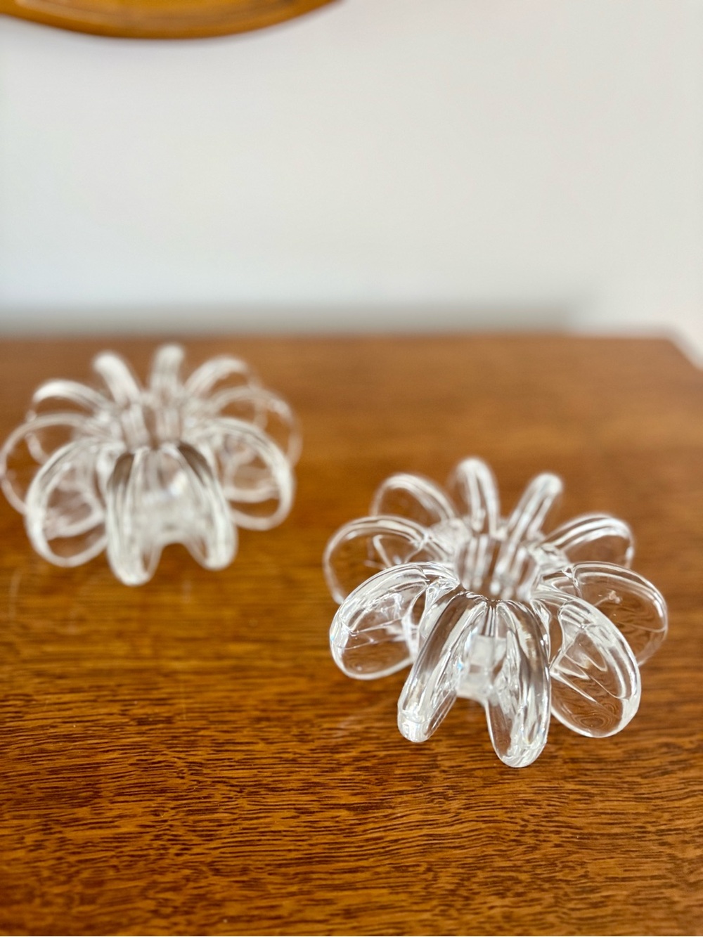 Designer Rosenthal Leuchterlandschaft Glass Candlestick Holders - Set of 2